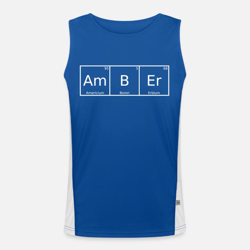 Amber Name First Name Chemistry Periodic Table Elements Men's Functional Contrast Tank Top 