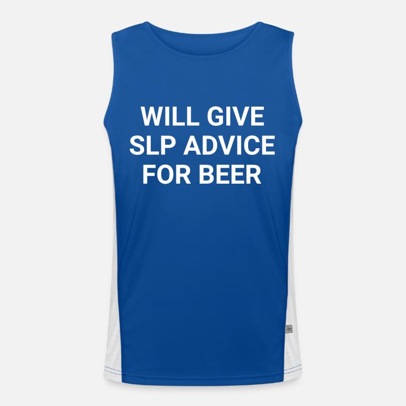 Will Give SLP Advice For Beer Men's Functional Contrast Tank Top 