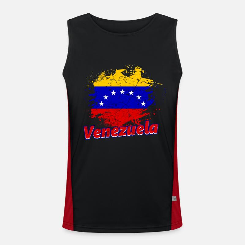 Drapeau du Venezuela Débardeur respirant contrasté Homme 