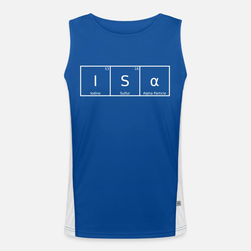 Isa Surname First Name Chemistry Periodic Table Elements Men's Functional Contrast Tank Top 