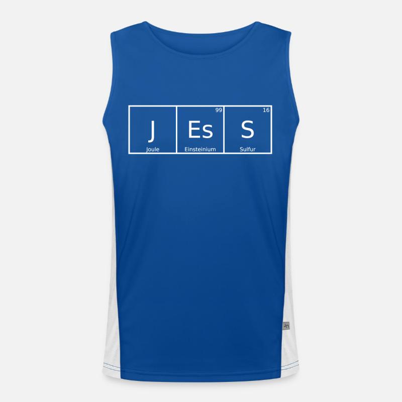 Jess Surname First Name Chemistry Periodic Table Elements Men's Functional Contrast Tank Top 