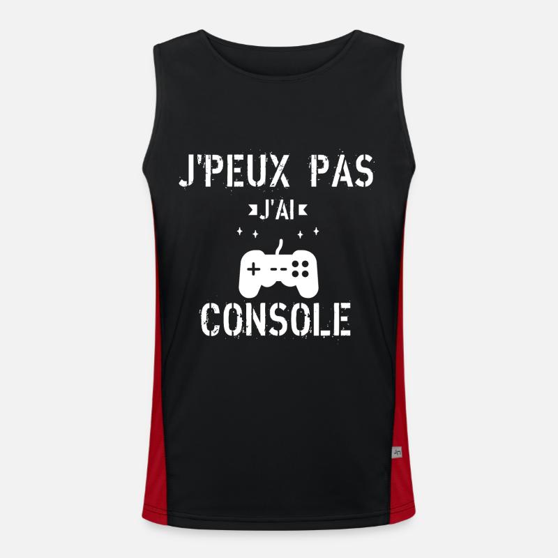 J Peux Pas J ai Console Débardeur respirant contrasté Homme 