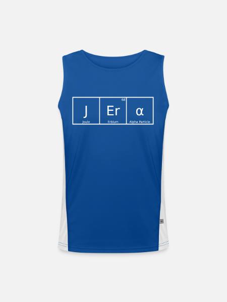 Jera Name Vorname Chemie Periodensystem Elemente - Funktionelles Kontrast-Tank Top für Männer  - Royal/Weiß - Vorne