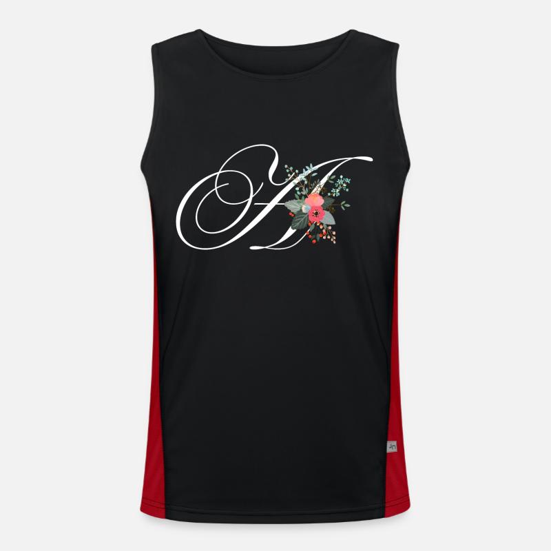 Brief an Blumen Funktionelles Kontrast-Tank Top für Männer 