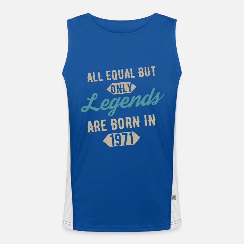 Legenden werden im Jubiläum 1971 geboren Funktionelles Kontrast-Tank Top für Männer 
