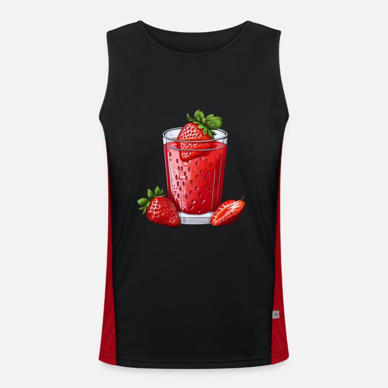 Erdbeersirup Funktionelles Kontrast-Tank Top für Männer 