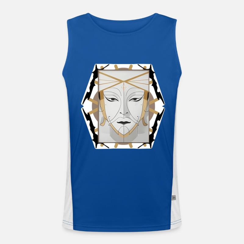 Boho-style face Men's Functional Contrast Tank Top 