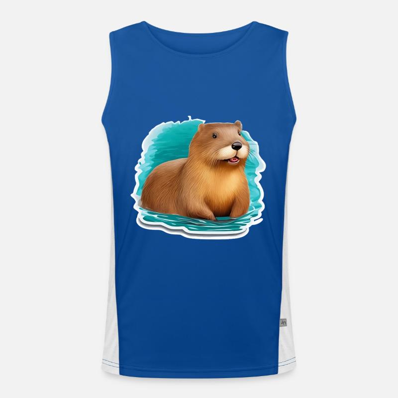 Biber süß Funktionelles Kontrast-Tank Top für Männer 