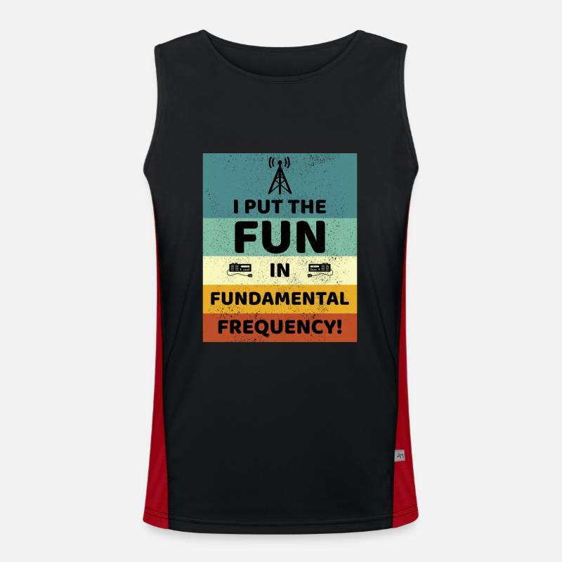 Spaß mit dem Grundfrequenz-Amateurfunk Funktionelles Kontrast-Tank Top für Männer 