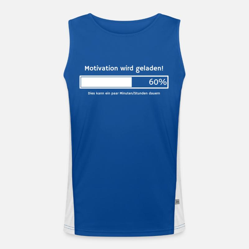 Motivation wird geladen Funktionelles Kontrast-Tank Top für Männer 