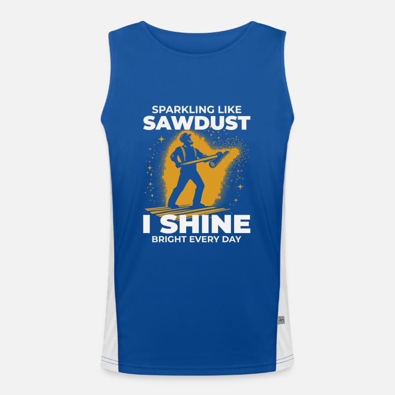 Bûcheron Menuisier Bûcheron Charpentier Sciure de bois Débardeur respirant contrasté Homme 