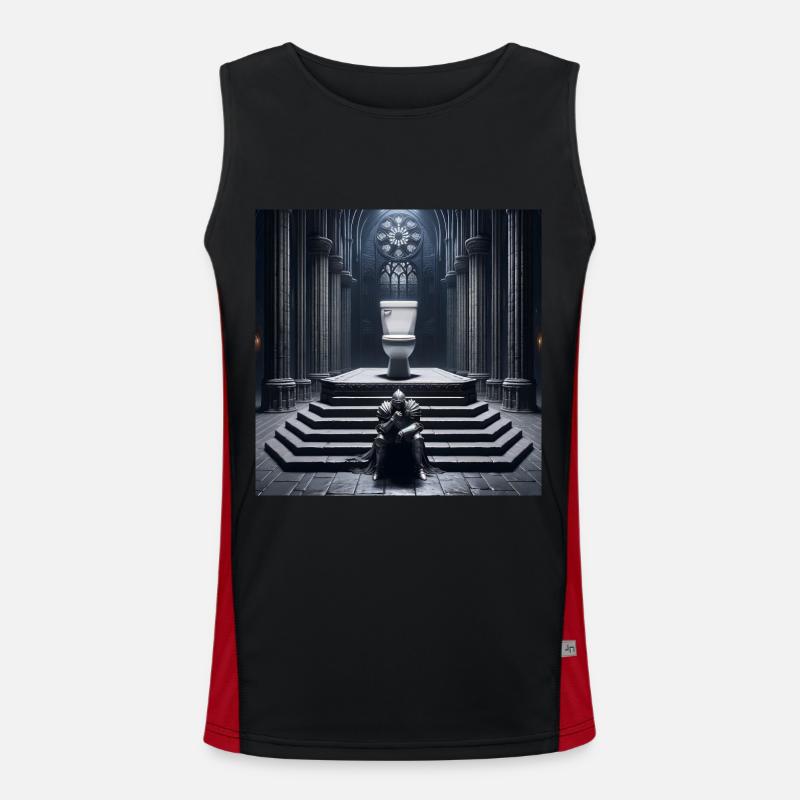 Fart Souls - Hollow Knight on Porcelain Throne #07 Men's Functional Contrast Tank Top 