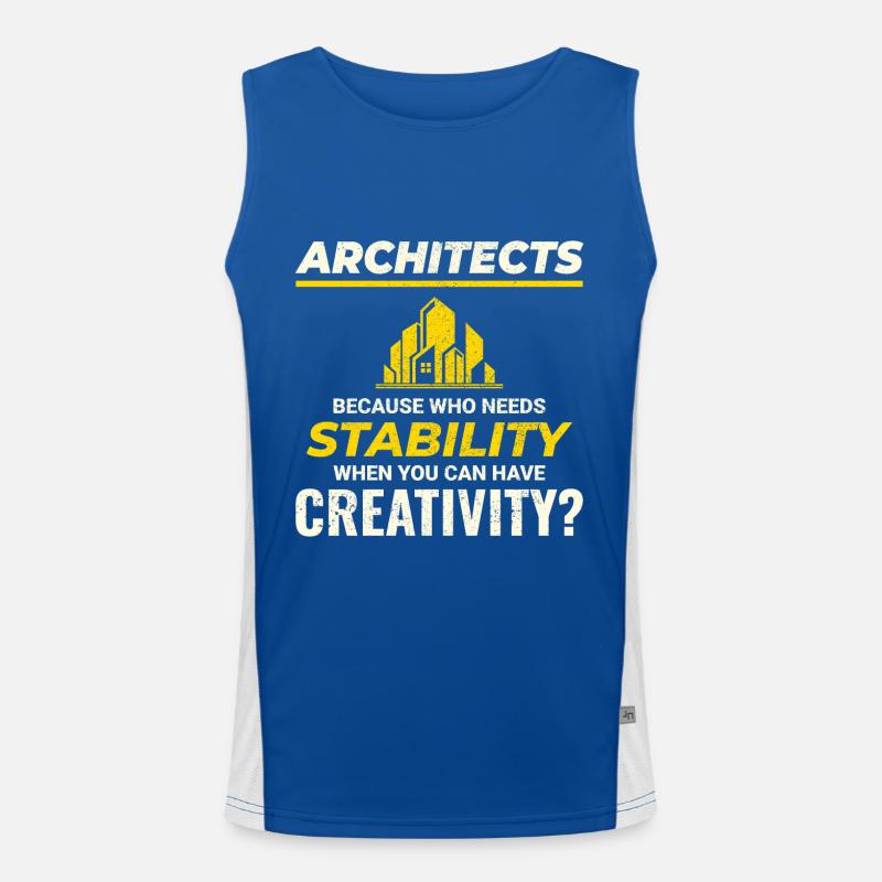 🏰 Architects: Embrace Creativity over Stability! Men's Functional Contrast Tank Top 