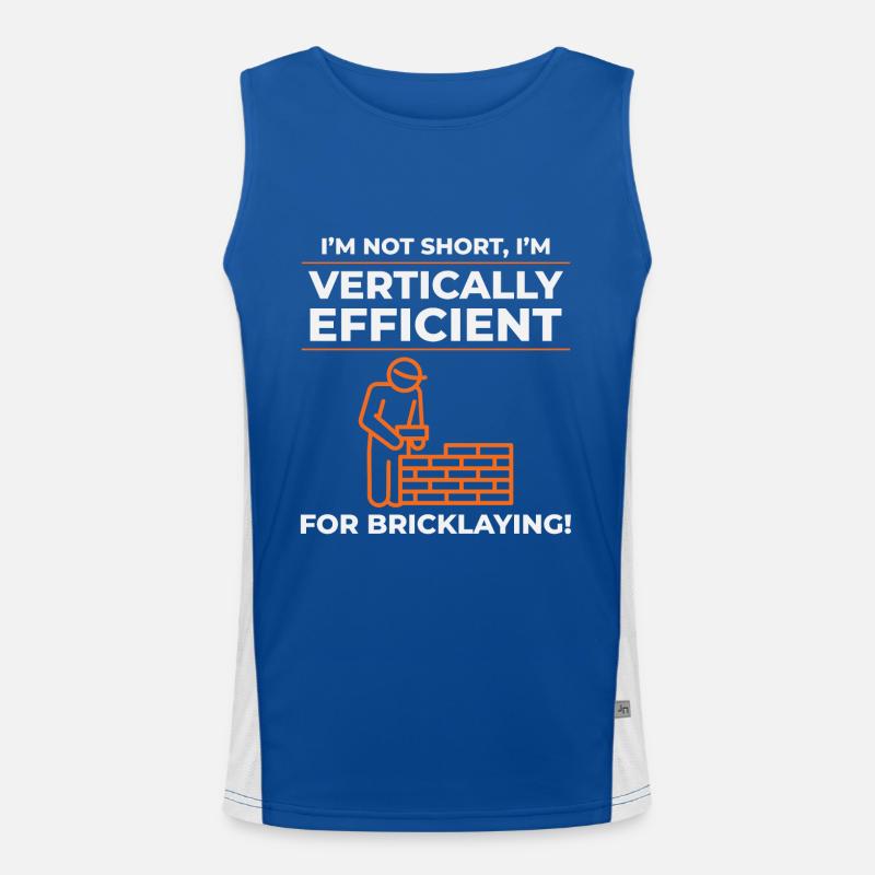 Bricklayer Bricklaying Vertical Efficiency Job Men's Functional Contrast Tank Top 