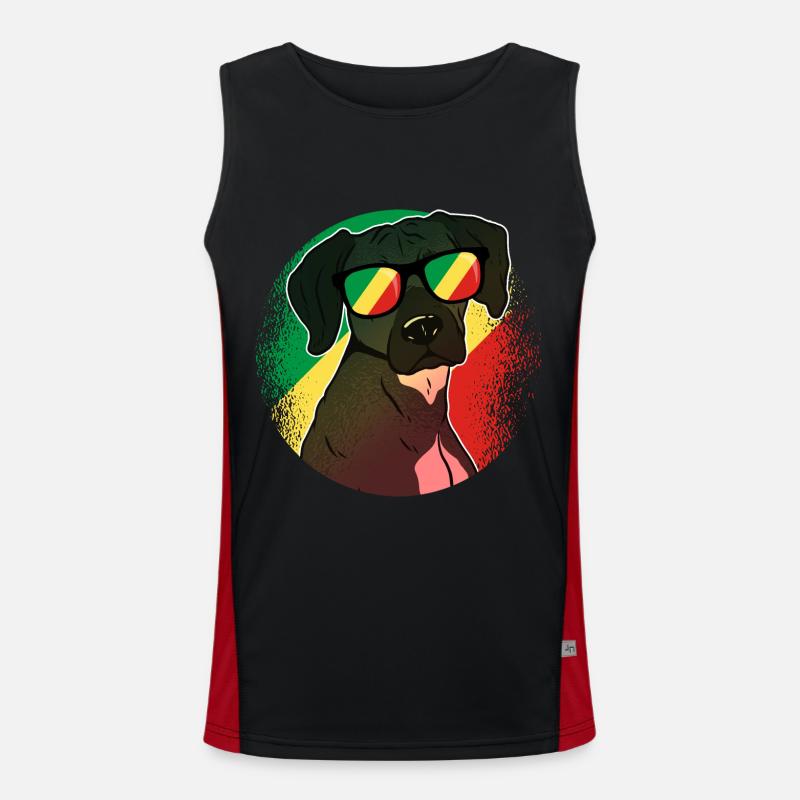 Kongo Republik Funktionelles Kontrast-Tank Top für Männer 