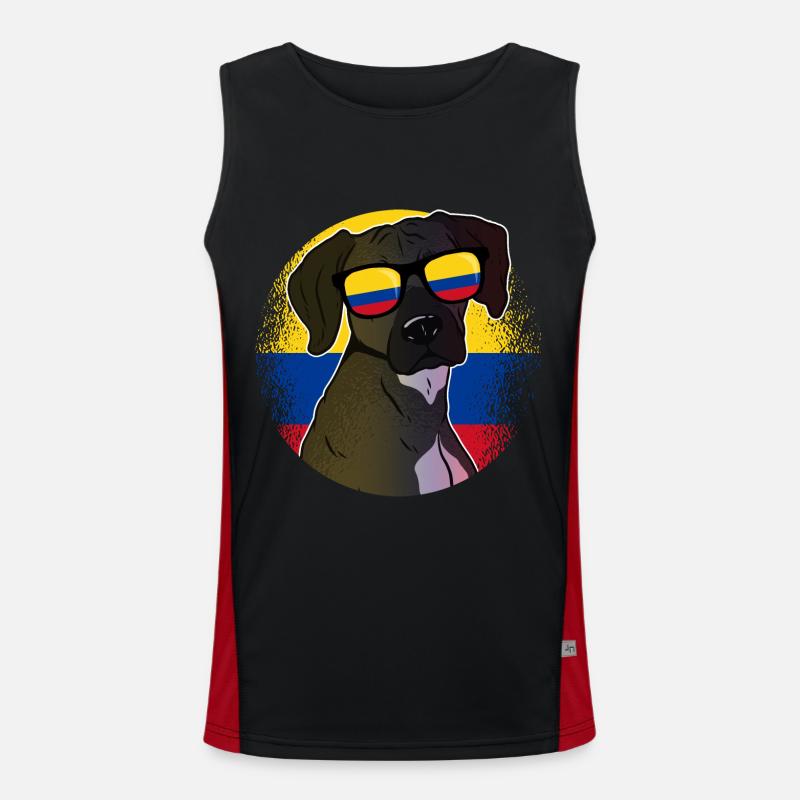 Kolumbien Funktionelles Kontrast-Tank Top für Männer 