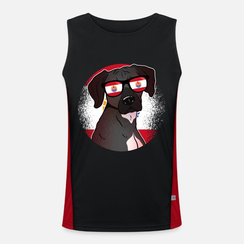 French Polynesia Men's Functional Contrast Tank Top 