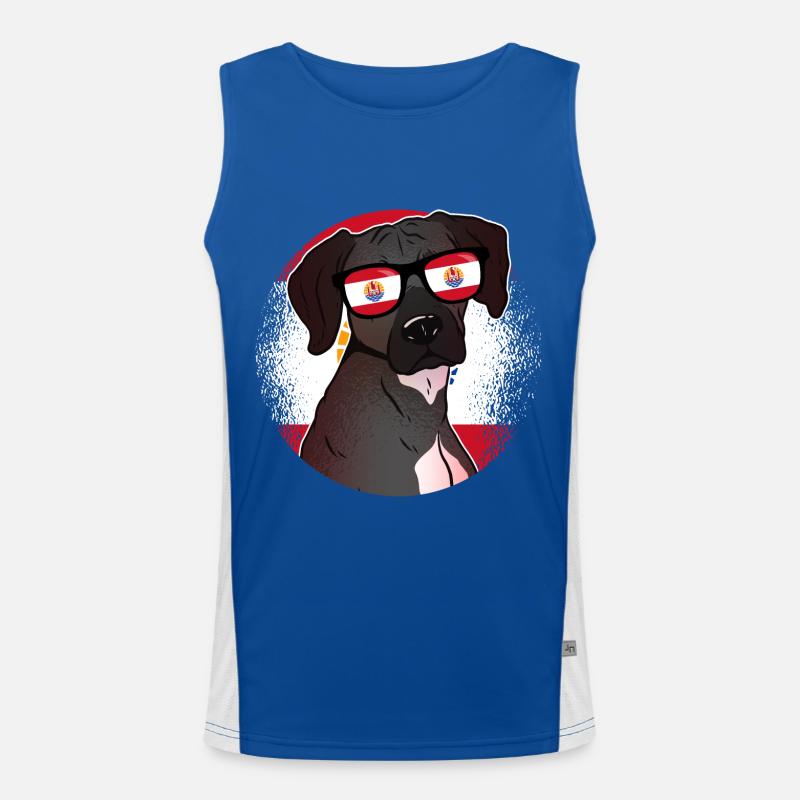 French Polynesia Men's Functional Contrast Tank Top 