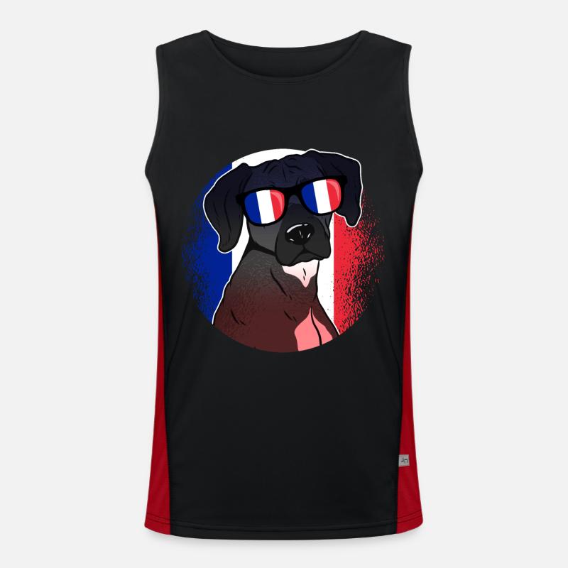 Frankreich Funktionelles Kontrast-Tank Top für Männer 