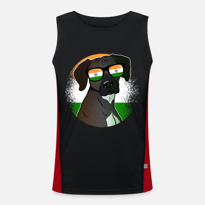 India Men's Functional Contrast Tank Top 