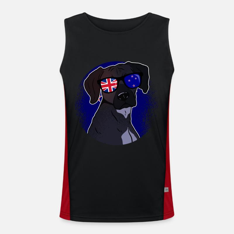 Neuseeland Funktionelles Kontrast-Tank Top für Männer 