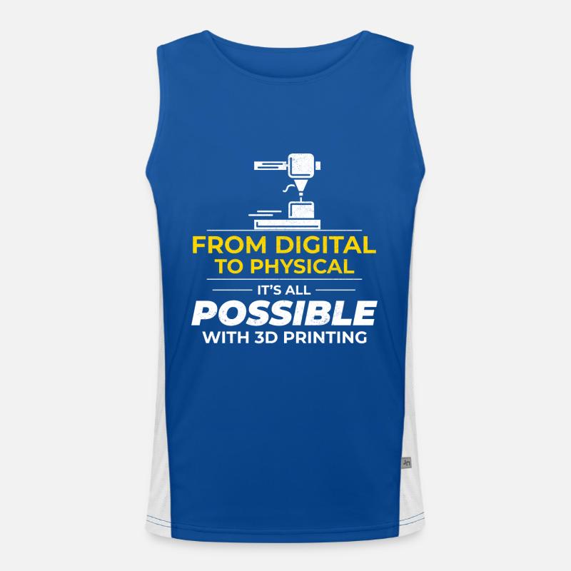 3D Printer 3D Printing Men's Functional Contrast Tank Top 