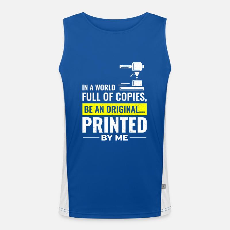 3D Printer 3D Printing Men's Functional Contrast Tank Top 