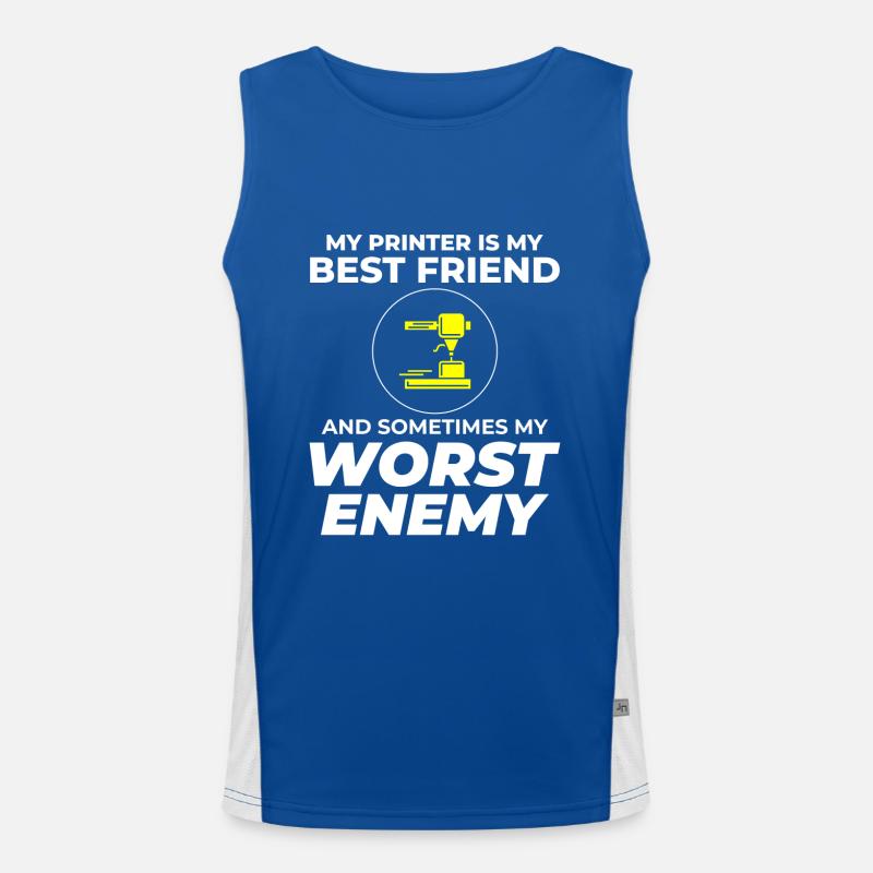 3D Printer 3D Printing Men's Functional Contrast Tank Top 