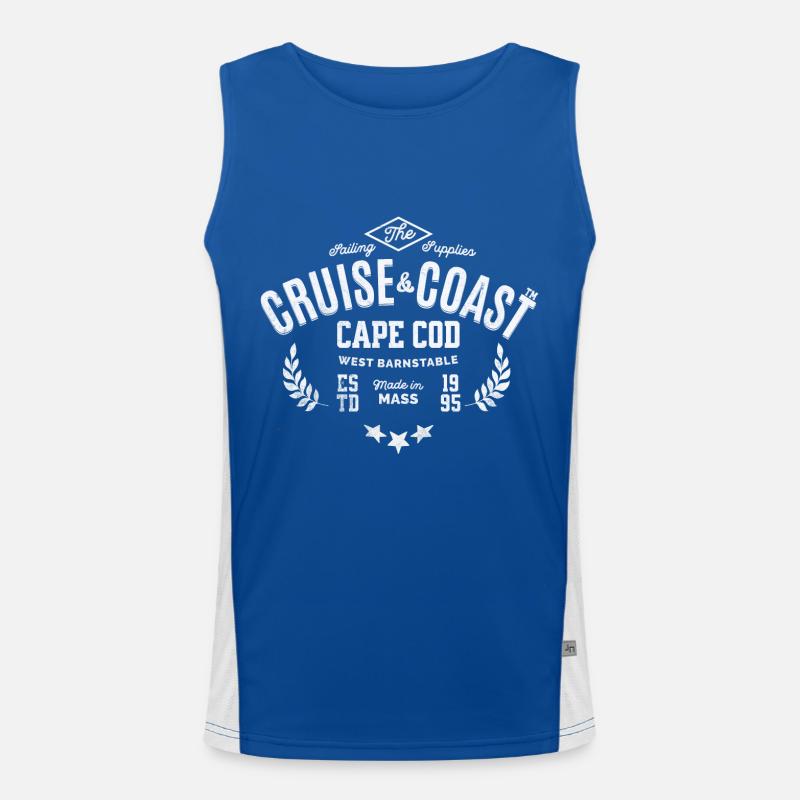 Kreuzfahrtküste Cape Cod Funktionelles Kontrast-Tank Top für Männer 