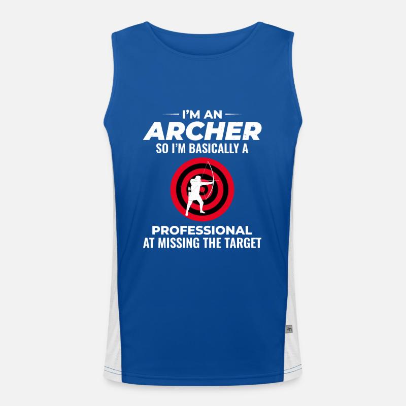 Archery Targets Archer Bullseye Shooting Sport Men's Functional Contrast Tank Top 