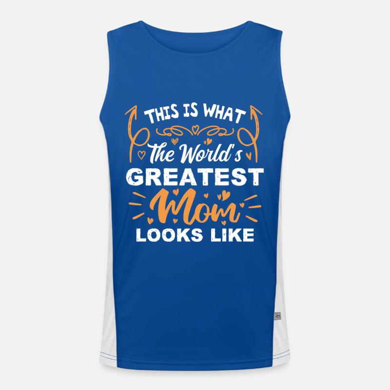 So sieht die beste Mutter der Welt aus Funktionelles Kontrast-Tank Top für Männer 