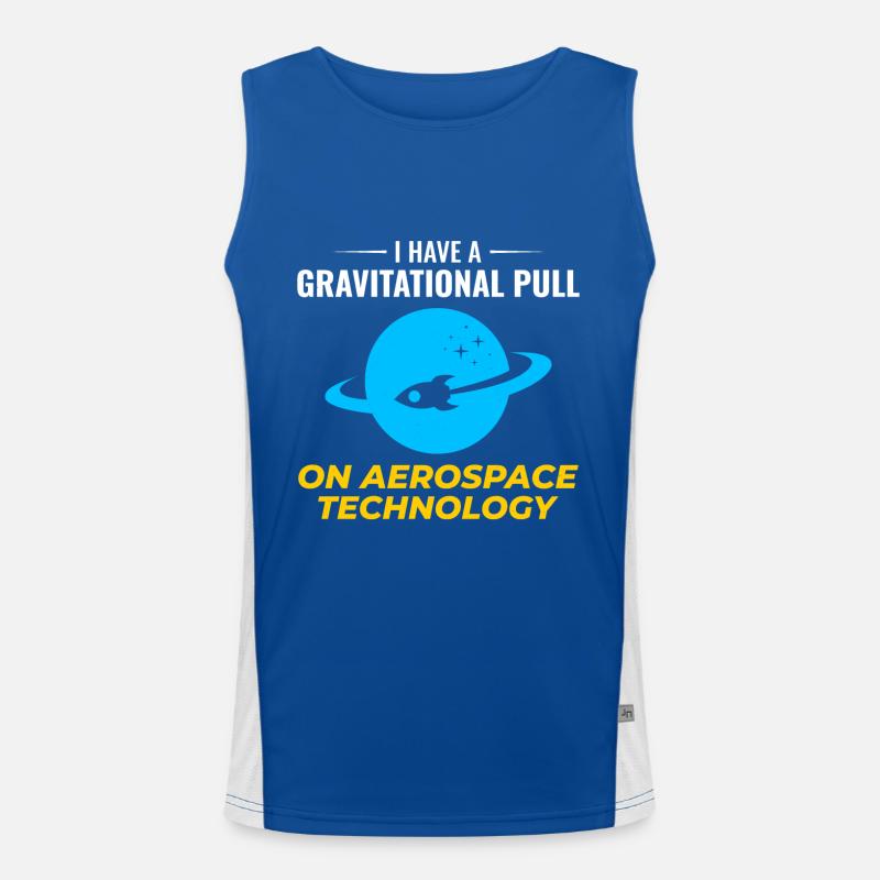Aerospace Engineer Astronautical Rocket Scientist Men's Functional Contrast Tank Top 