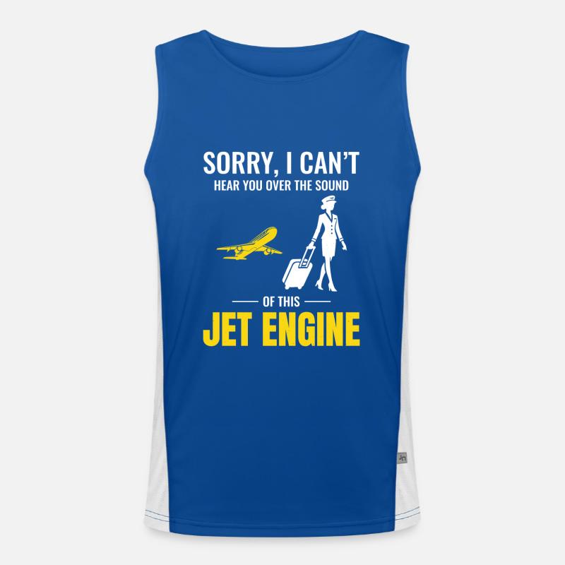 Flight Attendant Aviation Cabin Crew Airline Staff Men's Functional Contrast Tank Top 