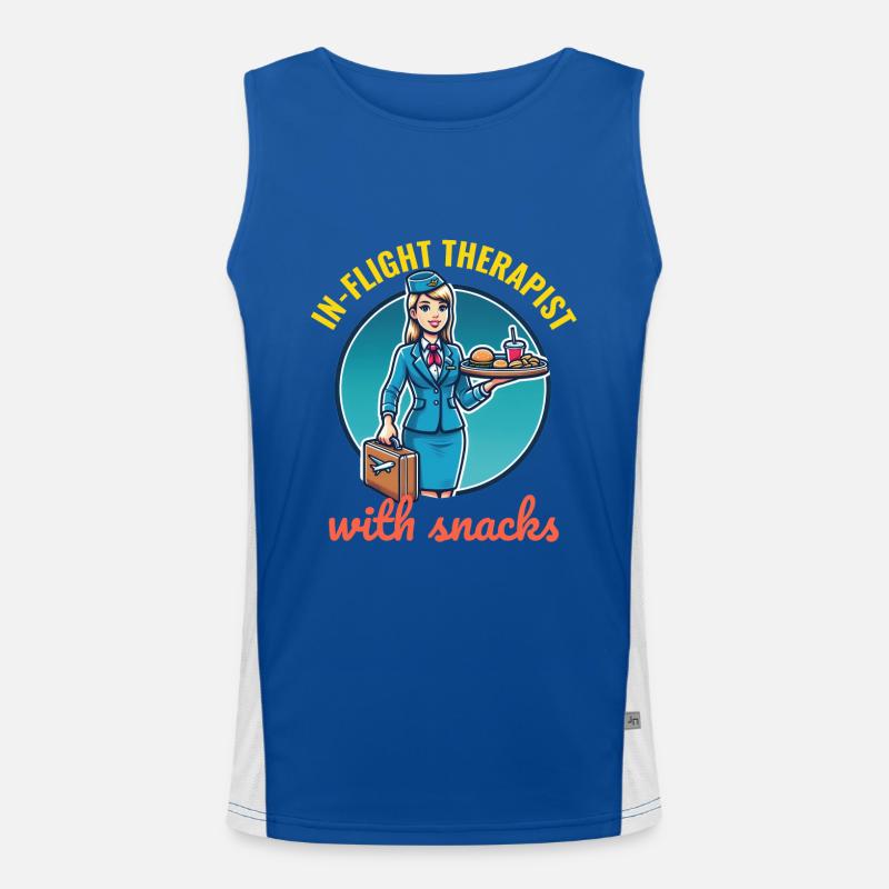 Flugbegleiter Flugbegleiter Flugcabin Crew Personal der Fluggesellschaft Funktionelles Kontrast-Tank Top für Männer 