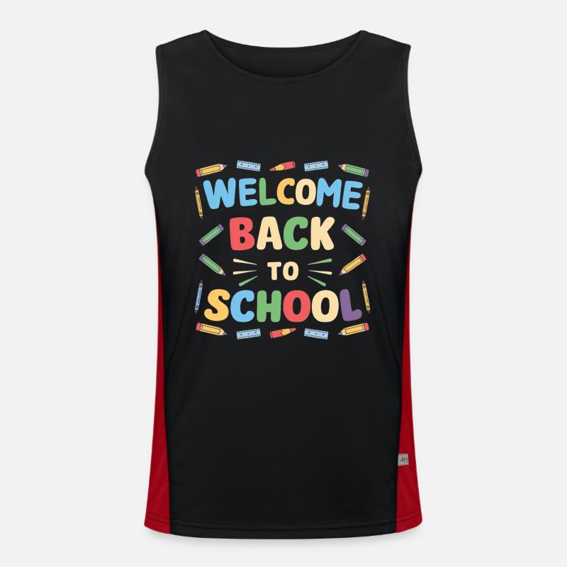 Welcome Back To School Funktionelles Kontrast-Tank Top für Männer 