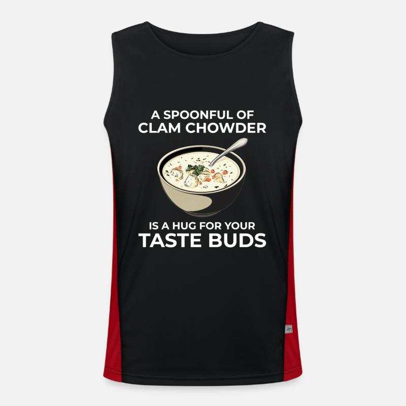 Clam Chowder - Men's Functional Contrast Tank Top  - black/red