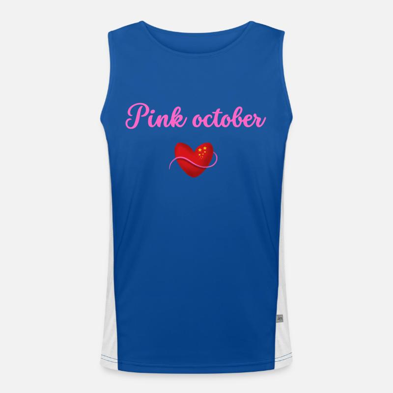 Heart for pink october Débardeur respirant contrasté Homme 