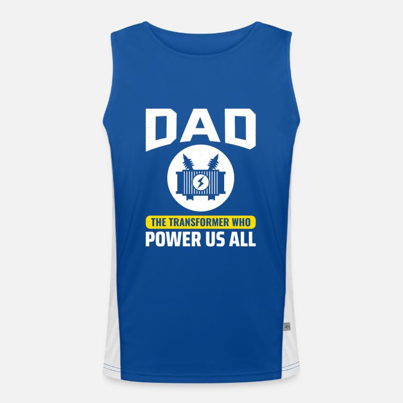 Electrician Dad Men's Functional Contrast Tank Top 