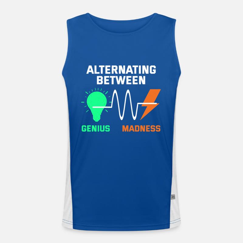 Electrician: Alternating Genius and Madness Men's Functional Contrast Tank Top 