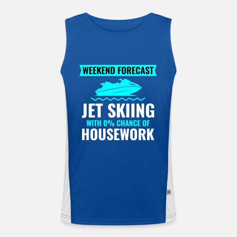 Jet Skiing Weekend Getaway Men's Functional Contrast Tank Top 