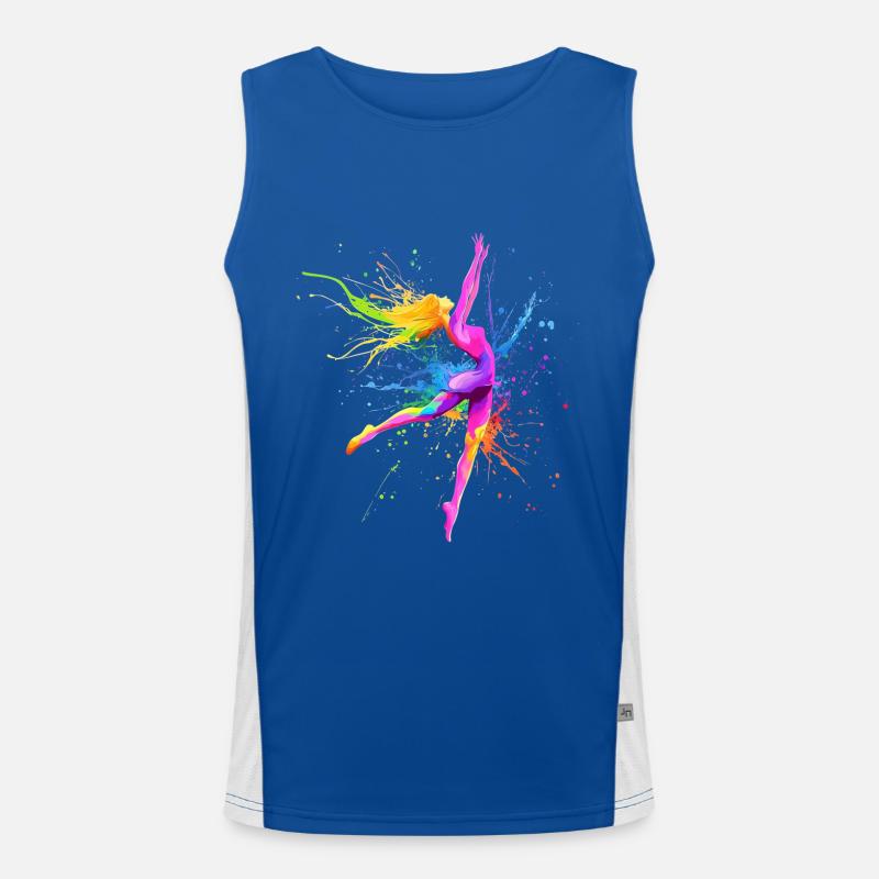 Danseuse Colorée Danseuse Professeur de Danse Cadeau Débardeur respirant contrasté Homme 