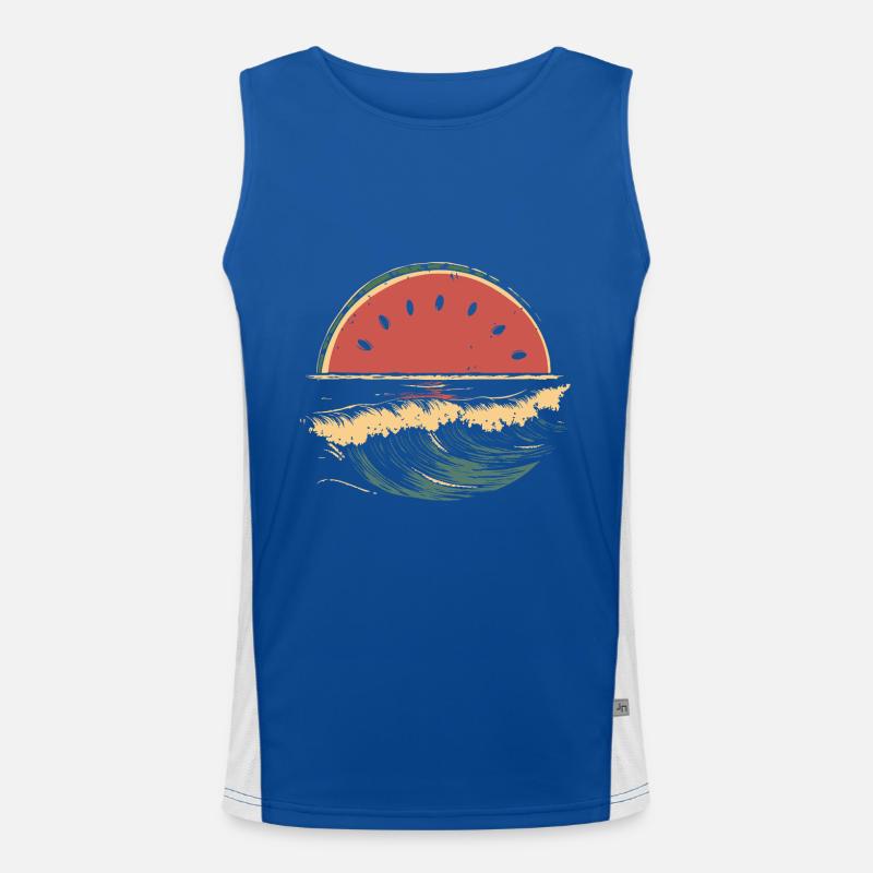 Pastèque Mer Plage Été Débardeur respirant contrasté Homme 