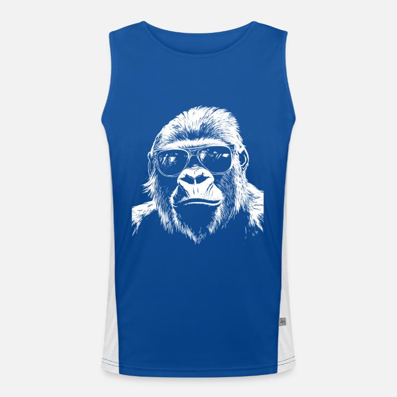 Cool Gorilla Monkey Lunettes de soleil d’été Débardeur respirant contrasté Homme 