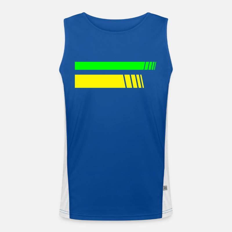 2 Stripes Funktionelles Kontrast-Tank Top für Männer 