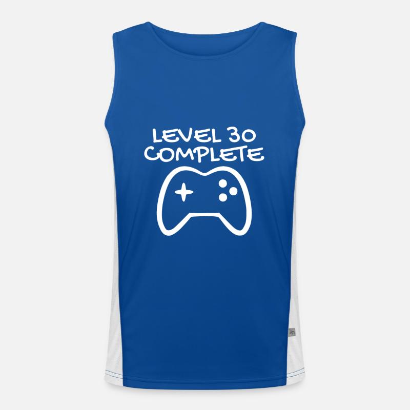 30 Geburtstag Level 30 Complete Spielkonsole Funktionelles Kontrast-Tank Top für Männer 