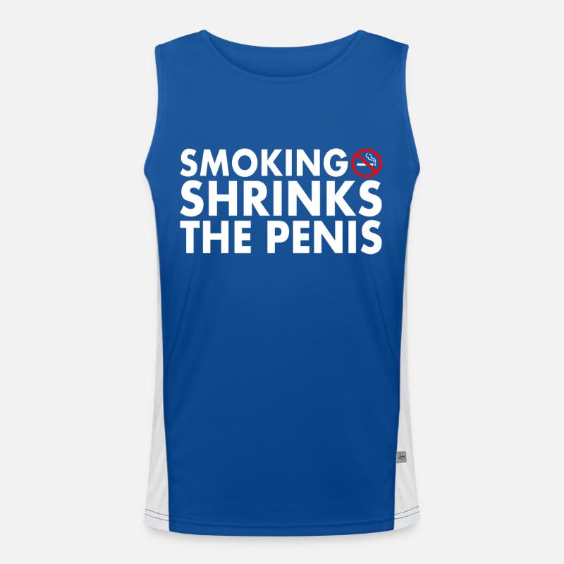 Smoking shrinks the penis Funktionelles Kontrast-Tank Top für Männer 