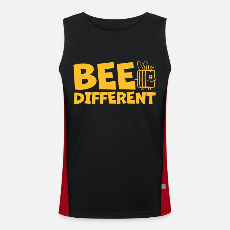 bee different Spruch Zitat Funktionelles Kontrast-Tank Top für Männer 