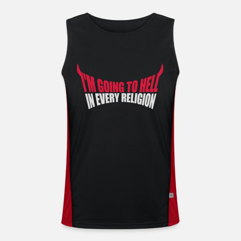 im going to hell Funktionelles Kontrast-Tank Top für Männer 