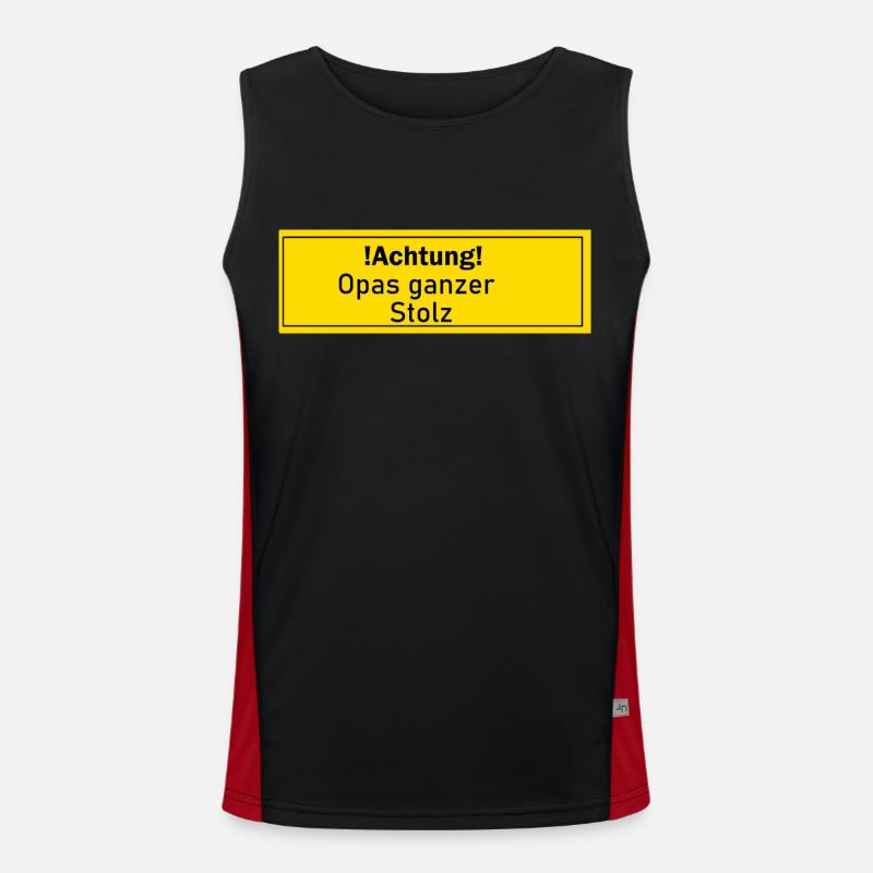 Opas Stolz Opa Geschenk Geschenkidee Liebling Funktionelles Kontrast-Tank Top für Männer 