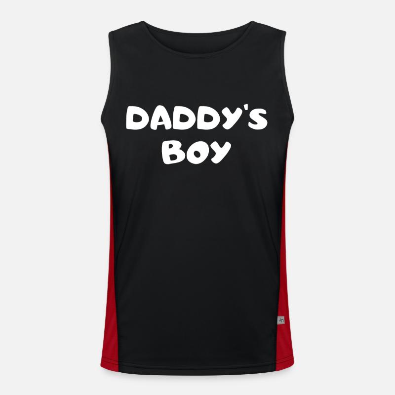 Daddy ́s Boy - Men's Functional Contrast Tank Top  - black/red